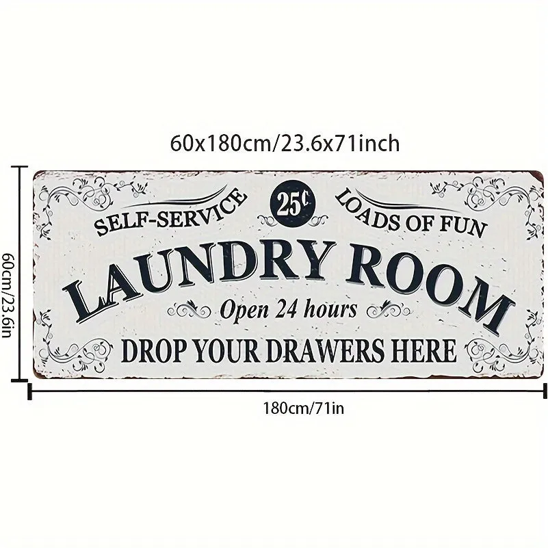 1pc Extra-Large Non-Slip Waterproof Runner Rug - Doormat for Laundry, Kitchen, Bathroom - Washable, Dirt-Resistant, Entrance Mat with Anti-Slip Backing - 24x71in - Easy to Clean, Pet-Friendly, and Perfect for High-Traffic Areas