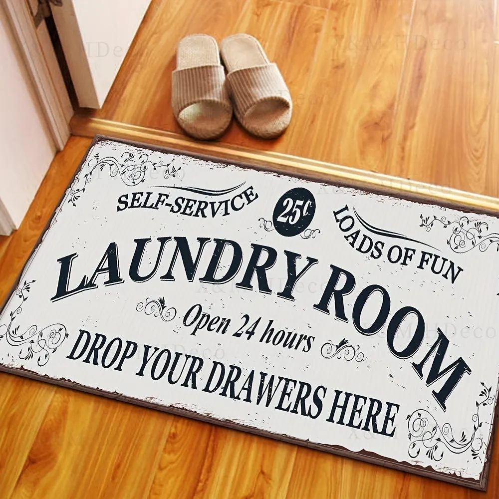1pc Extra-Large Non-Slip Waterproof Runner Rug - Doormat for Laundry, Kitchen, Bathroom - Washable, Dirt-Resistant, Entrance Mat with Anti-Slip Backing - 24x71in - Easy to Clean, Pet-Friendly, and Perfect for High-Traffic Areas