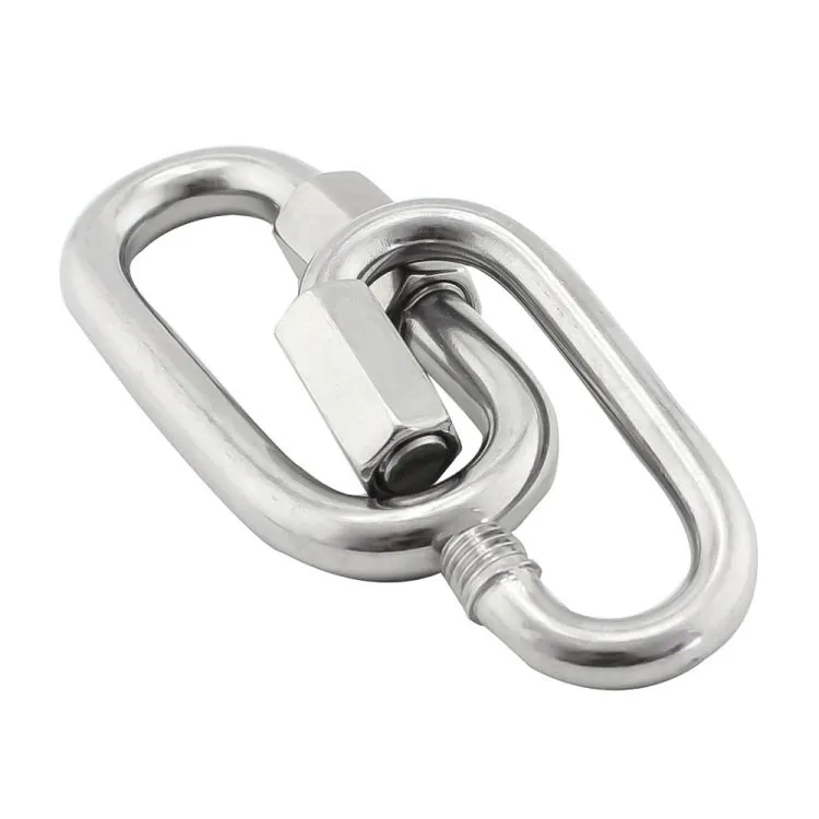 3 PCS 6mm 304 Stainless Steel Quick Connect Ring Runway Buckle