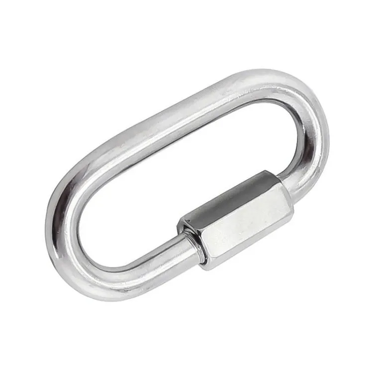 3 PCS 6mm 304 Stainless Steel Quick Connect Ring Runway Buckle
