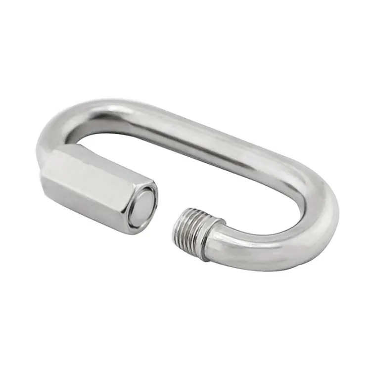 3 PCS 6mm 304 Stainless Steel Quick Connect Ring Runway Buckle