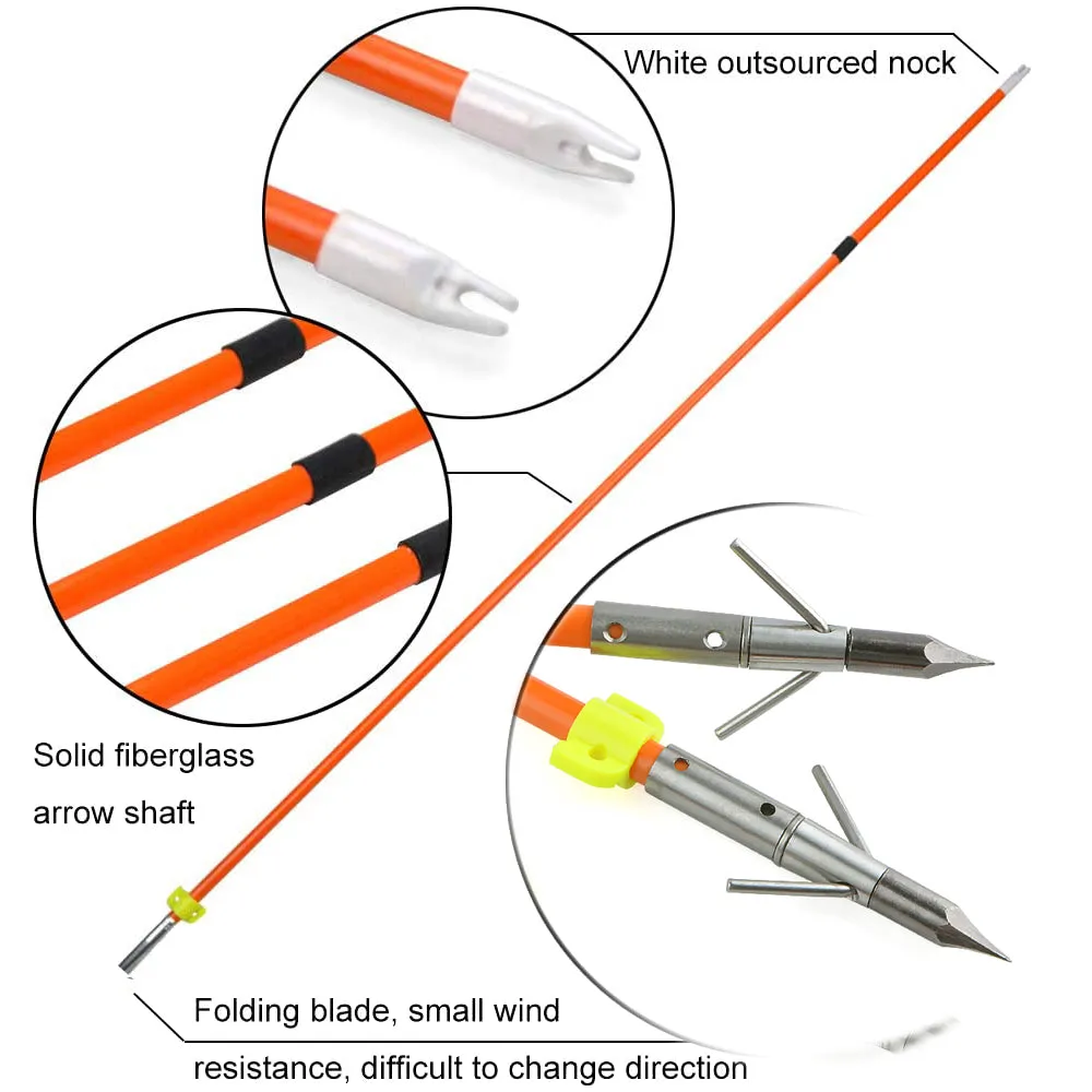 🎯32'' Bow Archery Fishing Arrows for Anglers Hunter