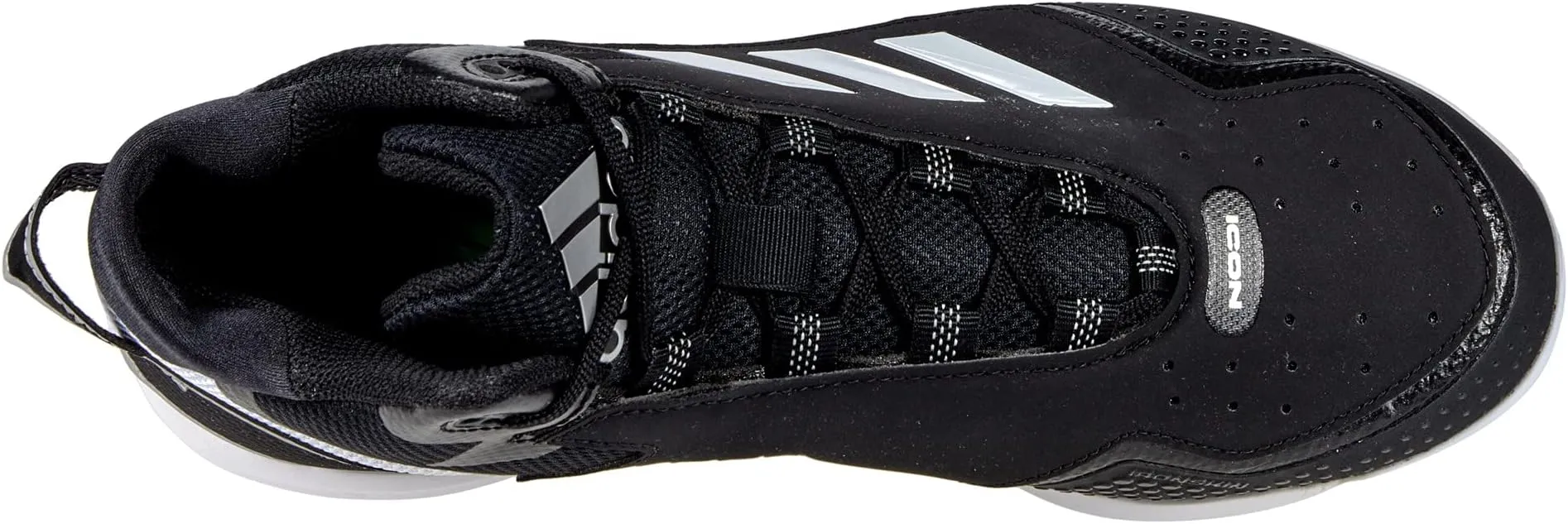adidas Icon 7 Mid TPU Baseball Cleats Black/Silver Metallic/White