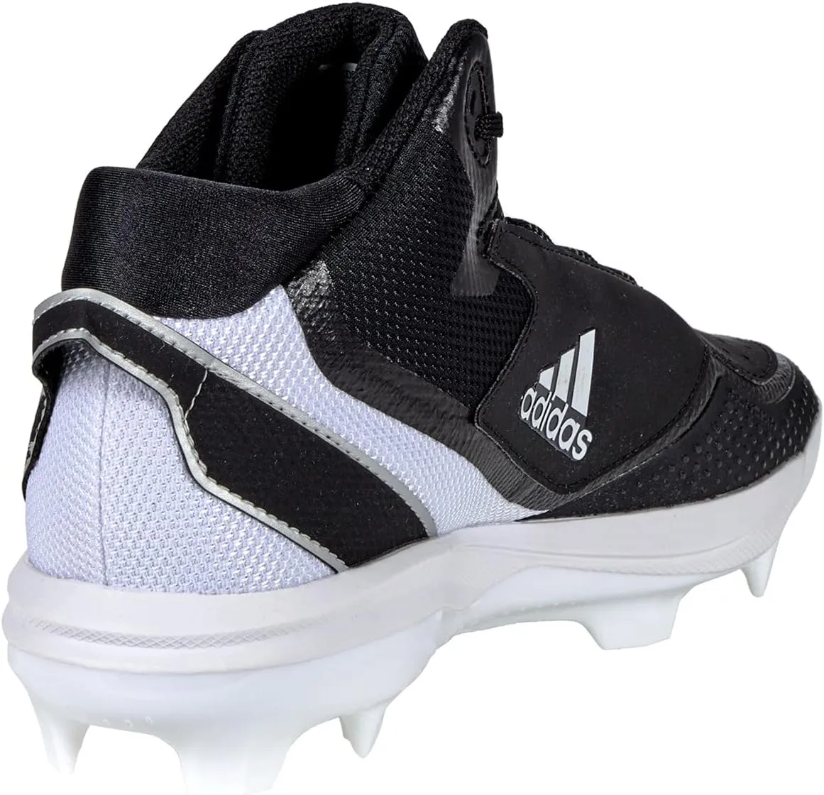 adidas Icon 7 Mid TPU Baseball Cleats Black/Silver Metallic/White