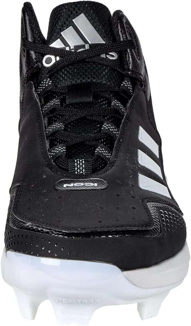 adidas Icon 7 Mid TPU Baseball Cleats Black/Silver Metallic/White