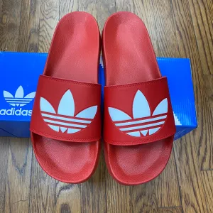 Adidas Original ADILETTE LITE SLIDES Men’s - SCARLE/FTWWHT/SCARLE