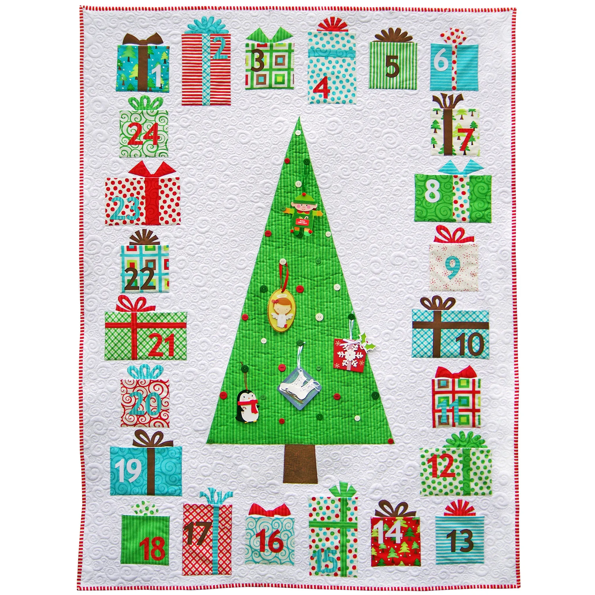 Advent Calendar Wall Hanging Quilt Pattern AQ-108w  - Wholesale Product