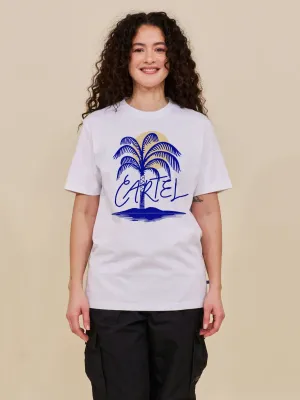 Cartel Palm T-Shirt Shell White
