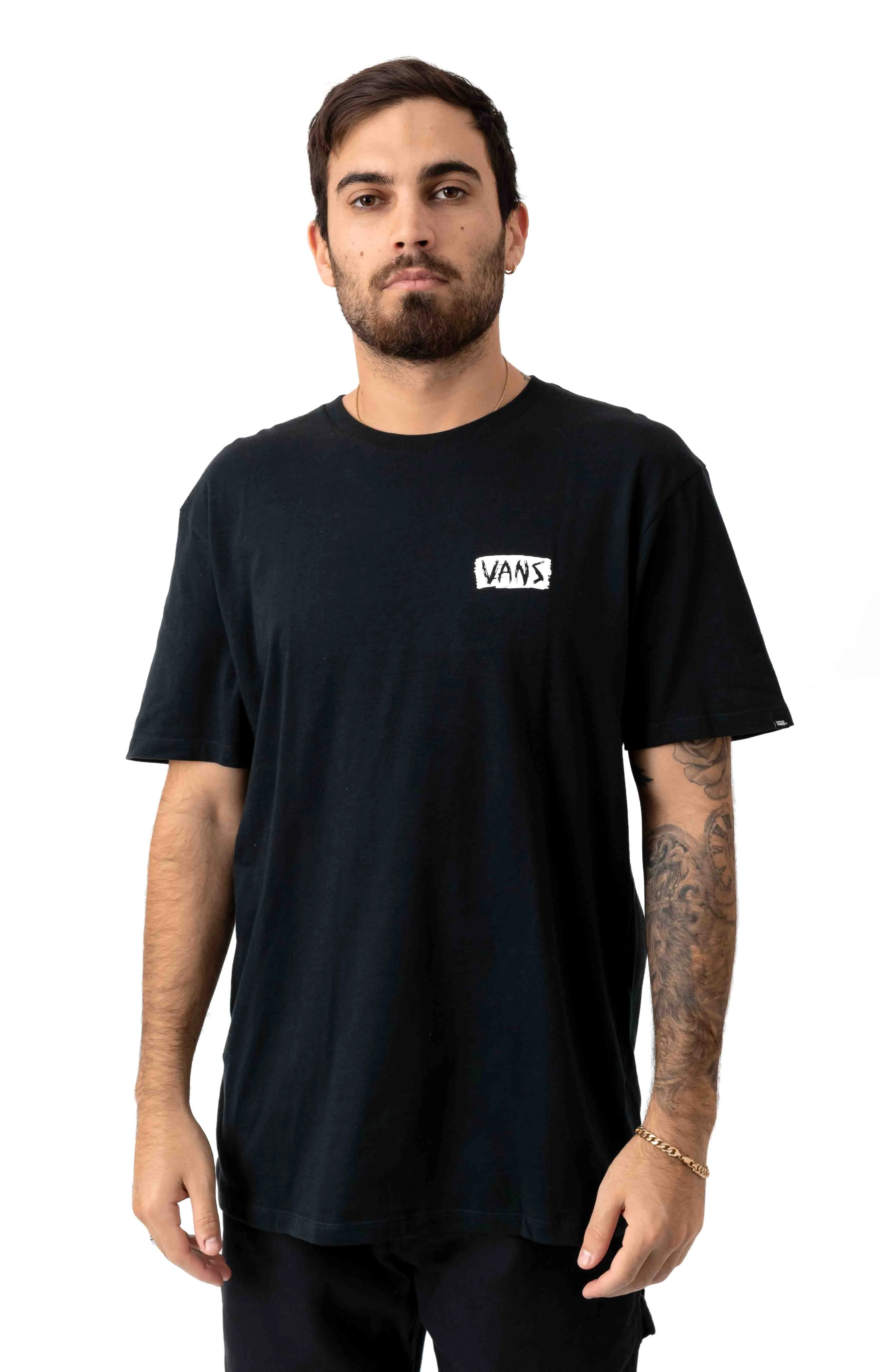 Distressed Vans Graphic Tee - Black
