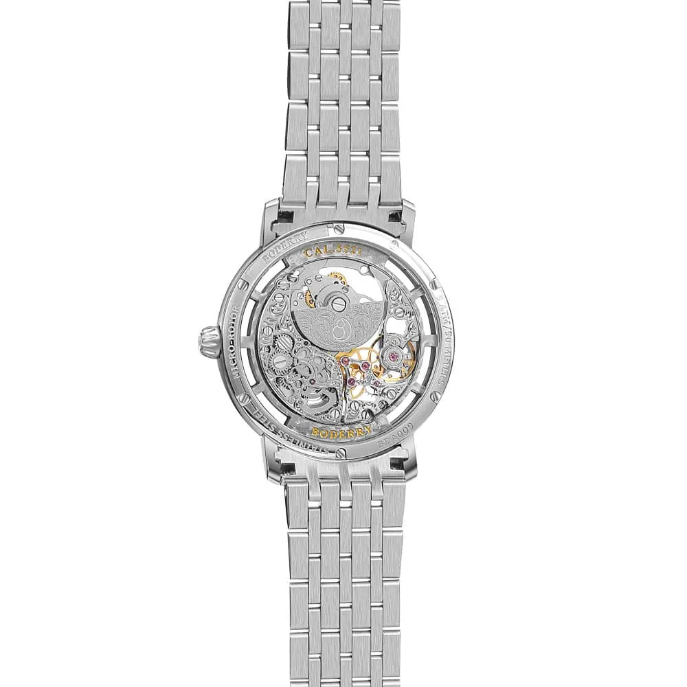 ELITE II - Engraved Micro-rotor Watch | Silver