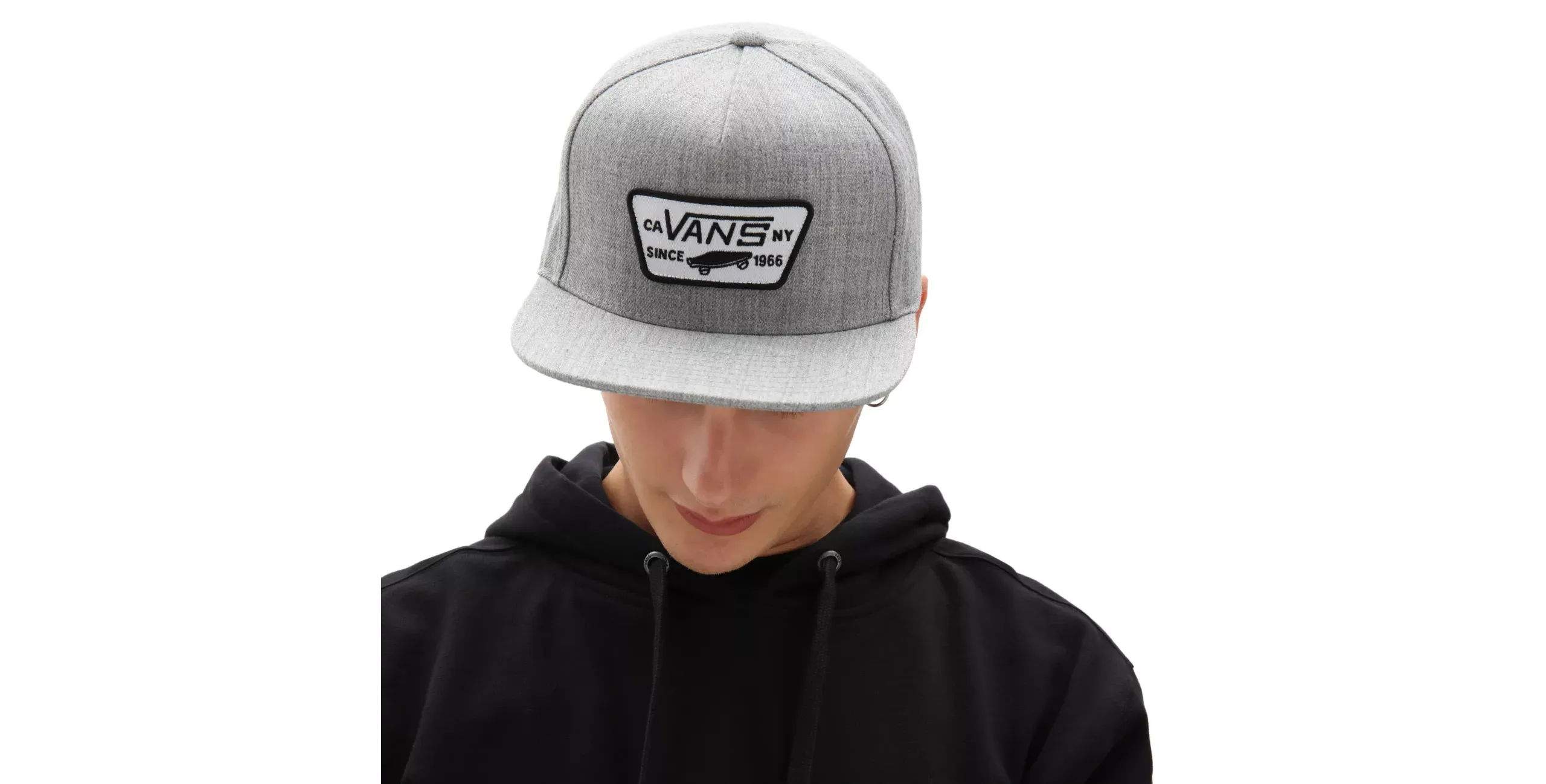 Full Patch Snapback Cap Heather Grey