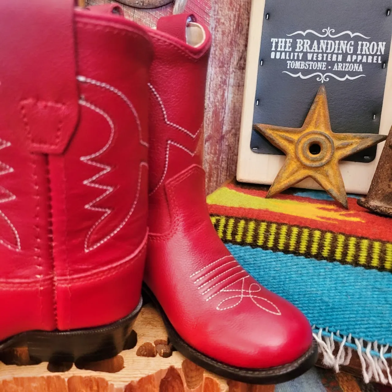 Kids' Toddler Boots "Red" by Old West sizes 4-8 3116