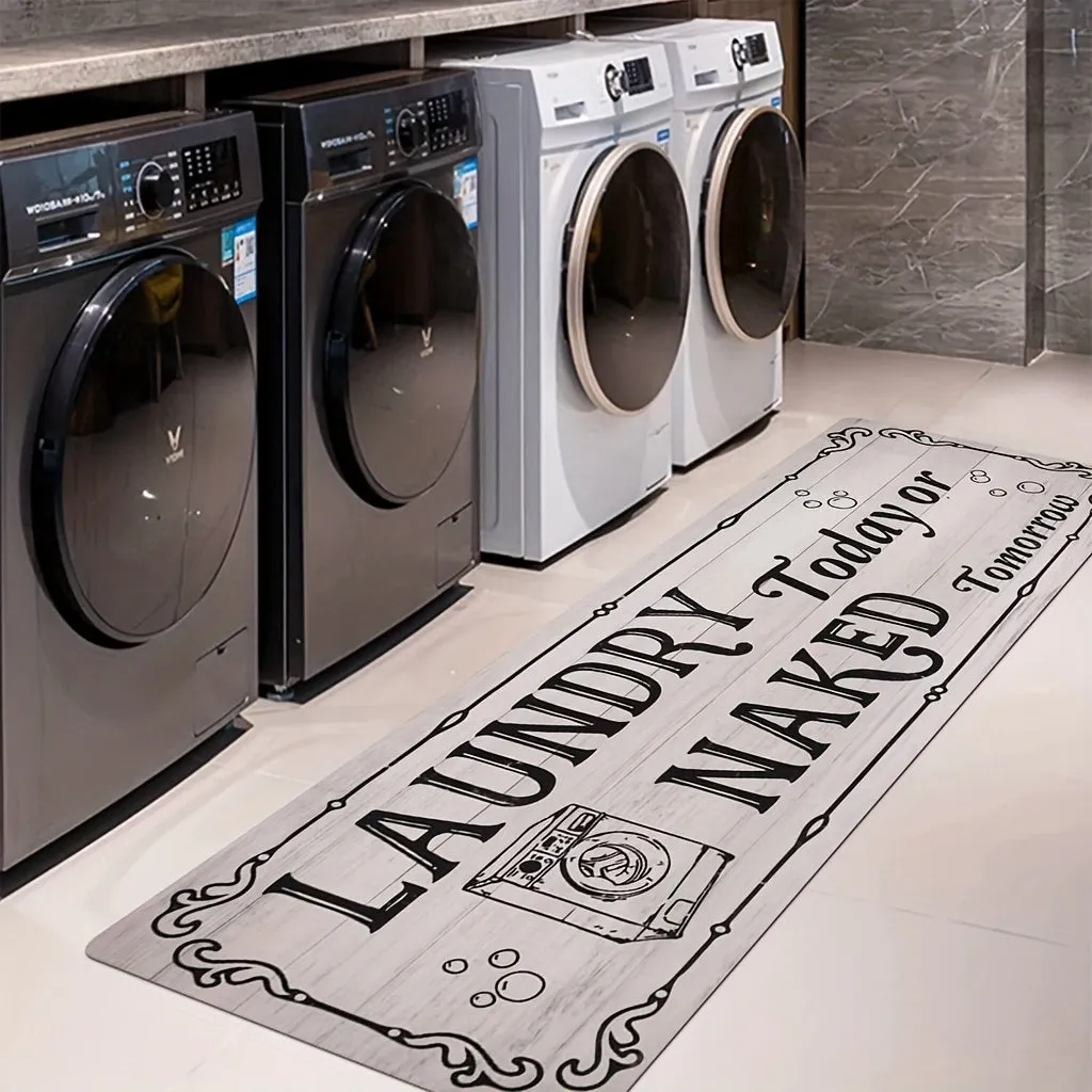Laundry Room carpet Long Rug Area Rug Non-Slip Floor Mat Waterproof Farmhouse Carpet for Kitchen Laundry Floor Mat 20*60"