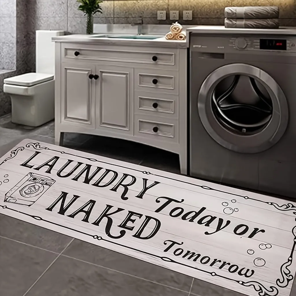 Laundry Room carpet Long Rug Area Rug Non-Slip Floor Mat Waterproof Farmhouse Carpet for Kitchen Laundry Floor Mat 20*60"