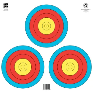 Maple Leaf Official World Archery 40cm, 3-Spot, Target Face (TA3x40W)