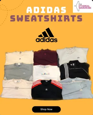 Premium Adidas sweatshirts including vintage pcs and mostly embroidered logos