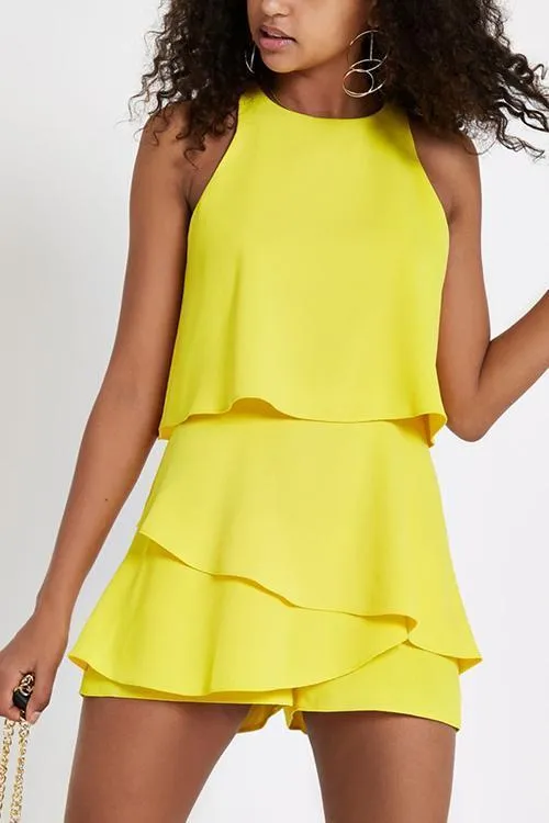 Ruffles Sleeveless Romper