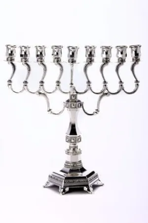 Silver Plated Fancy Menorah