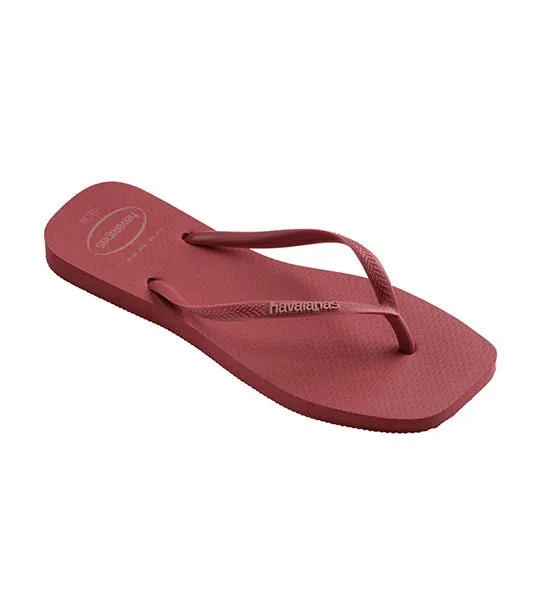 Slim Square Logo Pop Up Flip Flops Pau Brasil