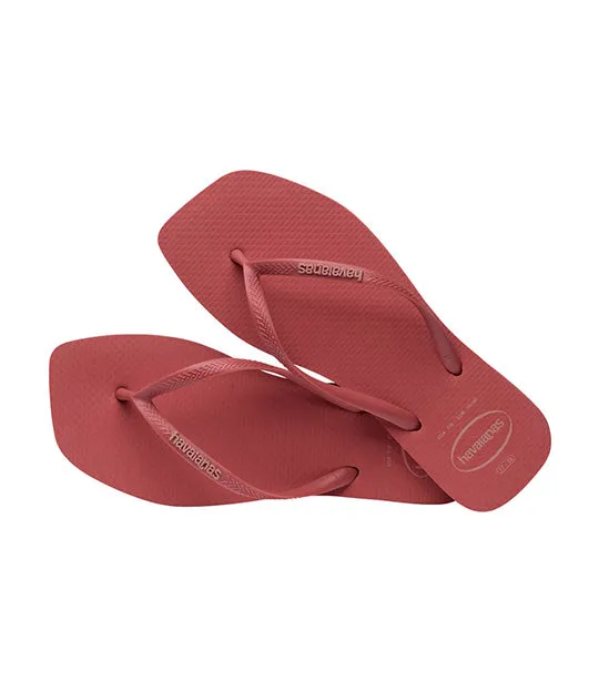 Slim Square Logo Pop Up Flip Flops Pau Brasil