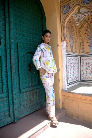 Snooze Co-Ord Set In Paint Bucket Print