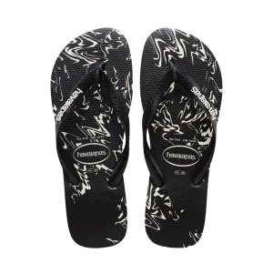 Top Marble Lines Flip Flops