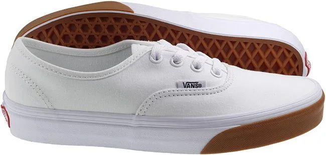 Vans Trainers Womens Authentic True White Gum Bumper