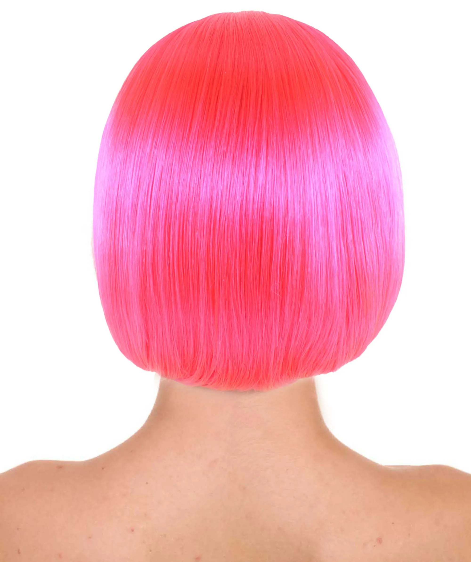 Womens Neon Pink Bob Wig | Party Ready Fancy Cosplay Halloween Wigs | Premium Breathable Capless Cap